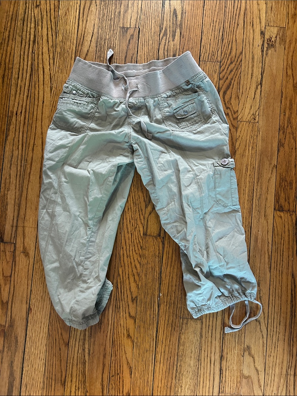 Almost Famous Light Blue Capris with Elastic Waistband
